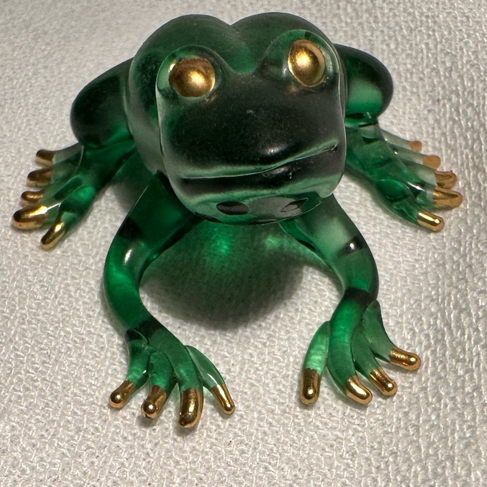 Green Frog “Thank you” Figurine with Gift Box-About Face Designs